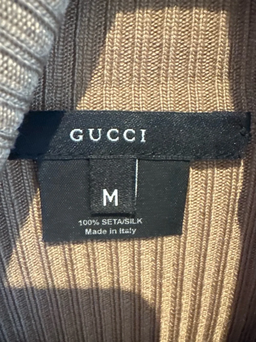 Gucci Men's Taupe Turtleneck Sweater